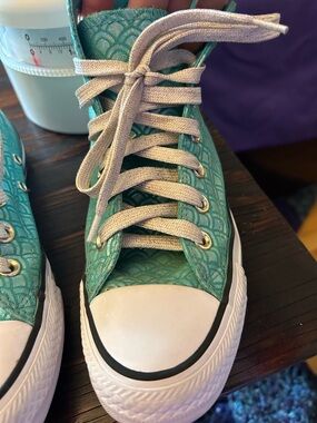 Converse mermaid scale high tops Turquoise Canvas High-Top Sneakers